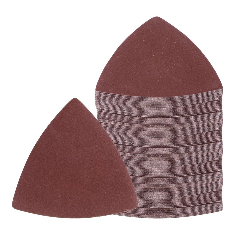 Kozelo 120pcs Mouse Sander Detail Sandpaper - [ 600 Grit, 3-1/8" ] Triangle Hook and Loop Assorted Sanding Pads Sheet for Wood Furniture Polishing Use | Aluminum Oxide Sandpaper - Image 1